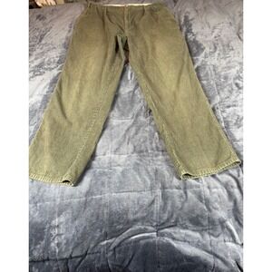 Brooks Brothers Corduroy Pants Mens‎ 38x32 Green Cotton Pleated Vintage